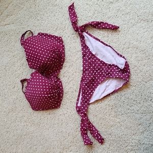 Sangria Polka Dot Bikini
